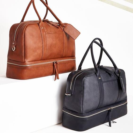 Large Size Travel Tote Baby Diaper Bag Vegan Leather