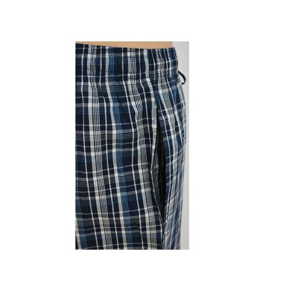 Anti Pilling Mens Luxury Sleepwear Woven Cotton Poplin Yarn Dyed Pajamas Shorts