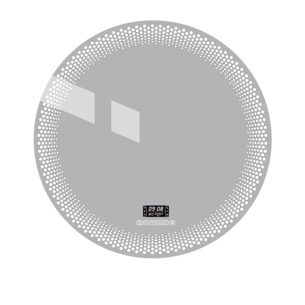 Simple flameproof Led Smart Touch Screen Anti-fog Round Sensor Mirror with Light(WH-MR-101)