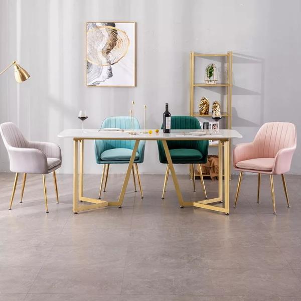 ISO9001 Household  Fabric Dining Room Chairs Ergonomic Design aging resistance