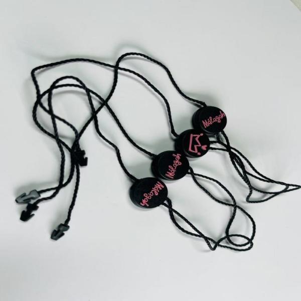 Tailor Made Elastic Knotted Black Hang Tag String Rope Accessories Custom