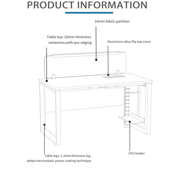 Transform Your Workspace with Our Customizable Office Space Open Workstation and Drawers