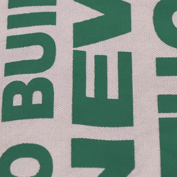 Long Rope Green Canvas Tote Bag / Recycled Small Canvas Shopping Bags