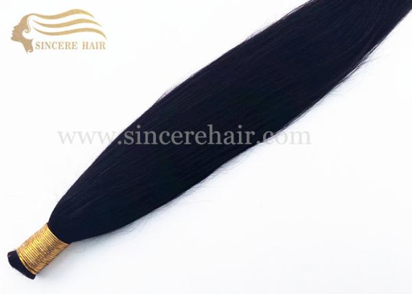 55 CM Hair Bulk Extension - 22 Natural Black Brazilian Human Hair Bulk for sale