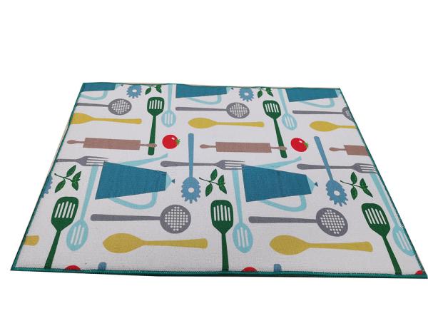 Prato do poliéster do canto de círculo do absorvente 38x50cm de Wahsable que seca Mat Sponge Pad
