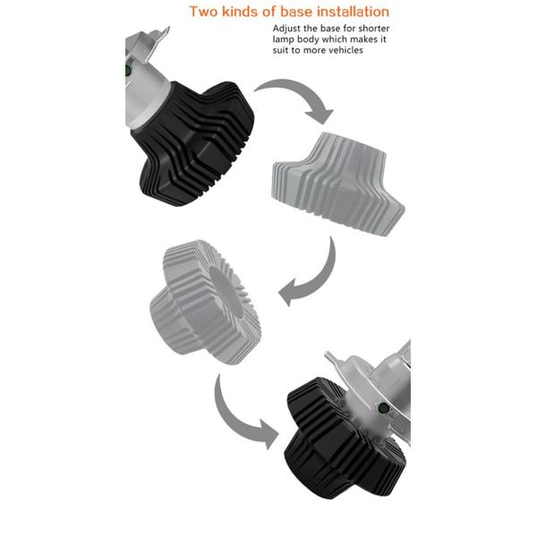 High Power H8 H9 LED Car Headlights Kit 8 - 32V 25W 4000lm 360 Degree Beam Angel