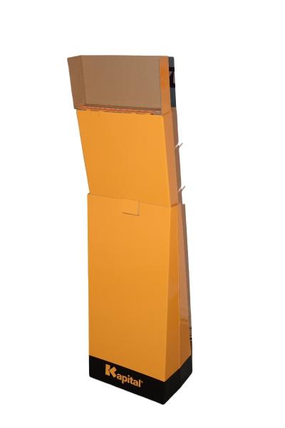 Cardboard Paper Peg Hook Display Rack Customizable With 4 Color Pantone Printing