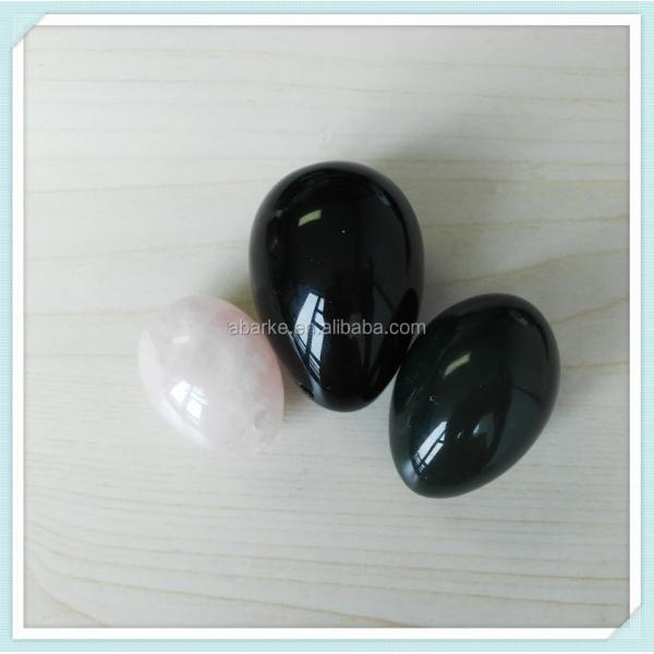 Regional Feature Carved Obsidian Nephrite Rose Quartz Natural Jade Eggs Polished Yoni Eggs Gemstone