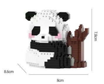 ABS Mini Bricks Building Blocks Panda Gift Box White Panda Toys for Boys Birthday Gift