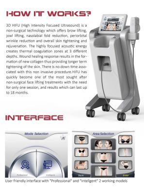 Intensity focused ultrasound hifu portable machine body slimming 3d hifu