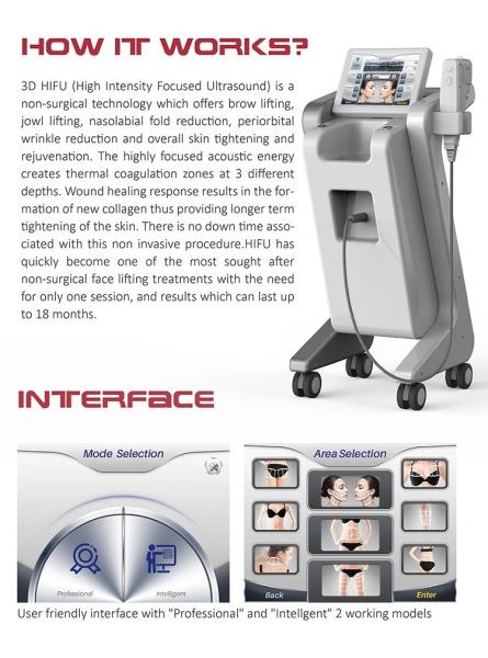HIFU korea / 3d hifu machine for face and body wrinkle removal