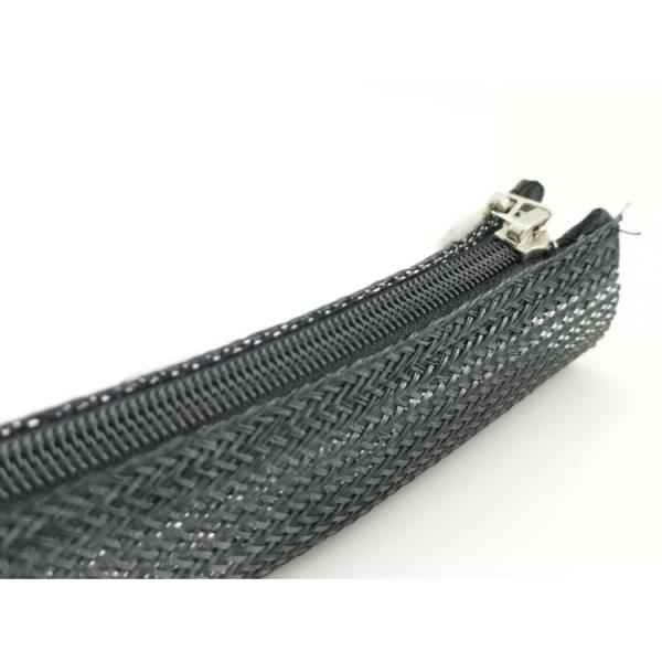 Abrasion Resistance Cable Organizer PET Zipper Cable Sleeving Flame Retardant