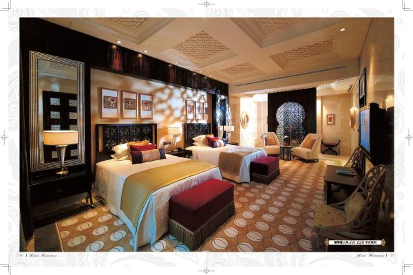 Chinese Style Antique Hotel Furniture,Standard Double Room Furniture SR-020