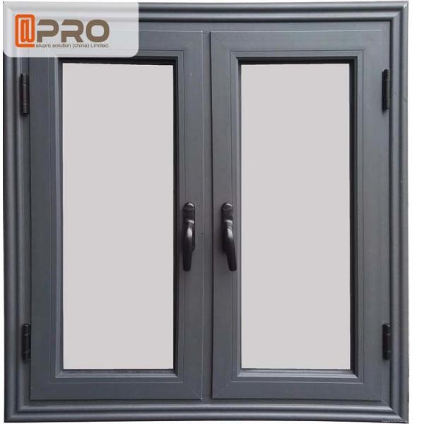 Black Aluminium Double Glazed Window Vertical Bridge casement sliding window casement aluminium window