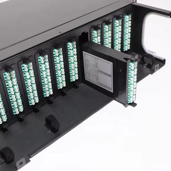 ANSHI 1U 144 Cores Patch Panel Loaded With MPO MTP Cassette