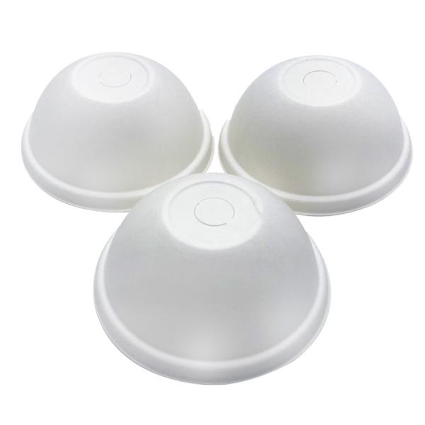 100% Biodegradable Reusable Natural Sugarcane Pulp 80Mm Dome Paper Cup Lids For Coffee Shop