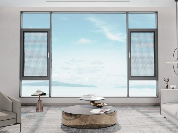 Easy Maintenance Aluminum Swing Window Corrosion Resistant Swing Glass Window