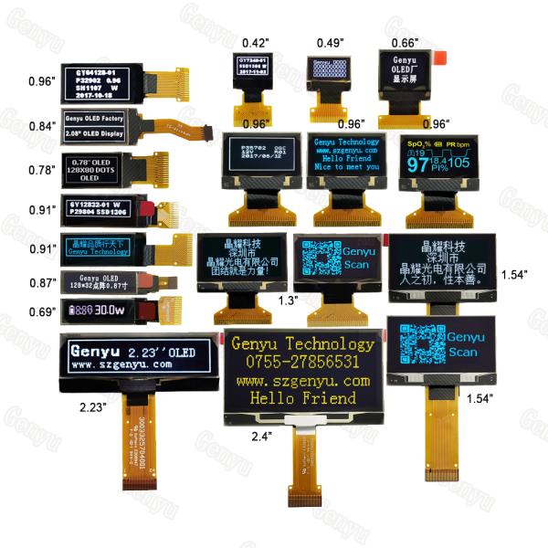 128X64 OLED Customized Fpc Spi i2c Micro Monochrome 0.91 0.96 Oled Display Small Lcd Screen Module Panel Mini 128X32 0.96