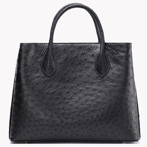 senhoras Tote Handbag do couro da avestruz de 32x15x24cm