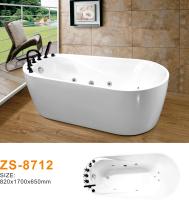 Innovative Acrylic Freestanding Hydromassage Bathtub With Automatic Cleaning System
