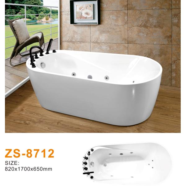 Innovative Acrylic Freestanding Hydromassage Bathtub With Automatic Cleaning System