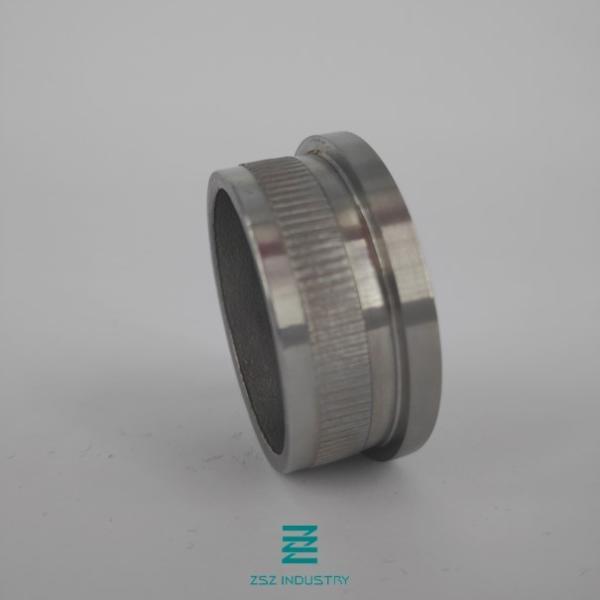 Deck Double Plate Handrail End Caps Dome Shape For Balcony / Stair Silver Color