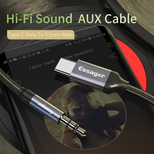Type C Adapter Port To 3.5MM AUX Jack Audio Cable