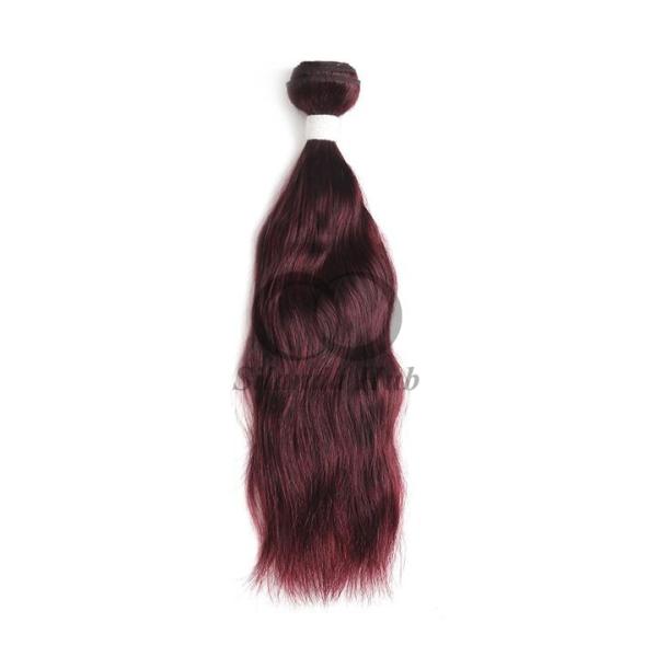 #99J Dark Wine Natural Wave Remy Human Hair Bundles Sew In Weave Bundles Brazilian Bundle Deals