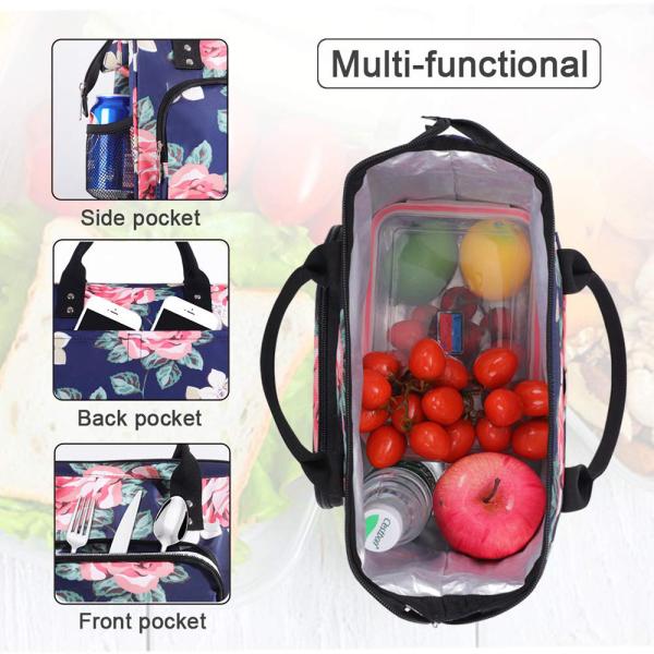Thermal Insulated Leakproof Reusable Cooler Lunch Bags for Work Women