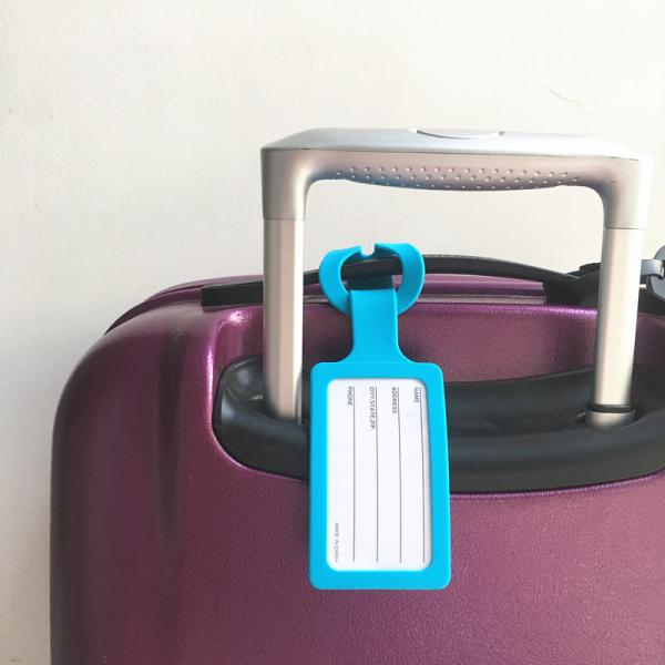 Office/School/Personal Silicone Luggage Tag , Cute and Practical Suitcase Label with Name ID Card