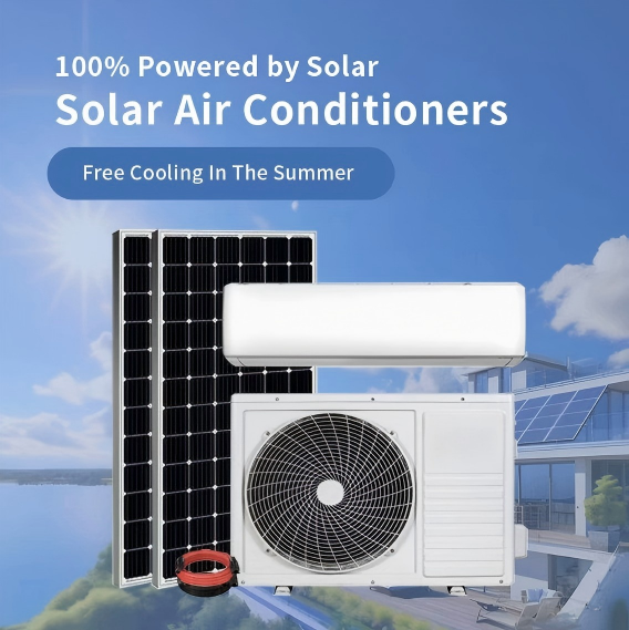Hybrid Solar Air Conditioner with Dual-Power Intelligent Switching, and WiFi Mobile APP Remote Control