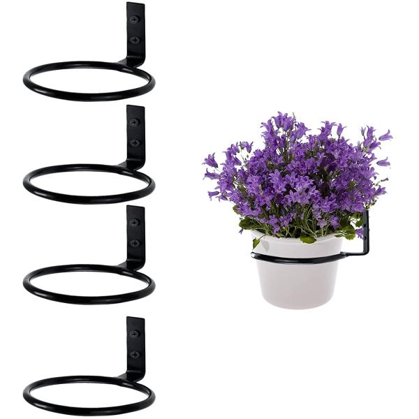 Круглый настенный плантатор Металлический висячий корзинный брекет с цветочным горшком толщиной 5 мм