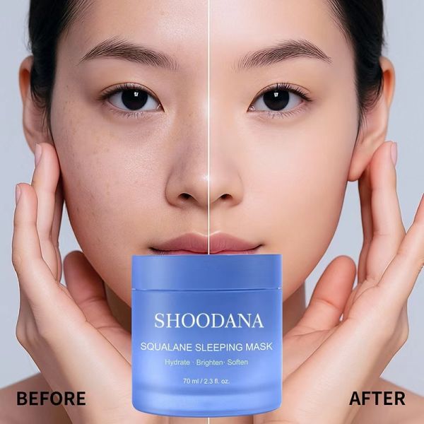 OEM ODM Nature douce Aqua Squalane Probiotique au cours de la nuit Radiance de la peau du visage Dormir profondément Crème hydratante nutritive