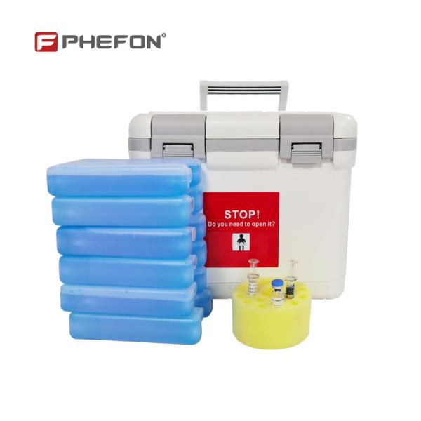White Cold Chain Transport Box 6L 10L Ice Box For Medicine