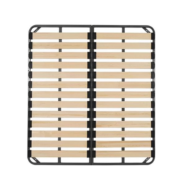Foldable Iron Metal Slat Frame for Double Queen Bed 1.8m Long Tatami Bed Frame