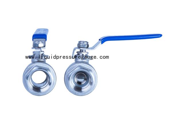 1000 psi 2 PC Ball Instrument Manifold Valve With Bule Handle 3/4 NPT Female To Female