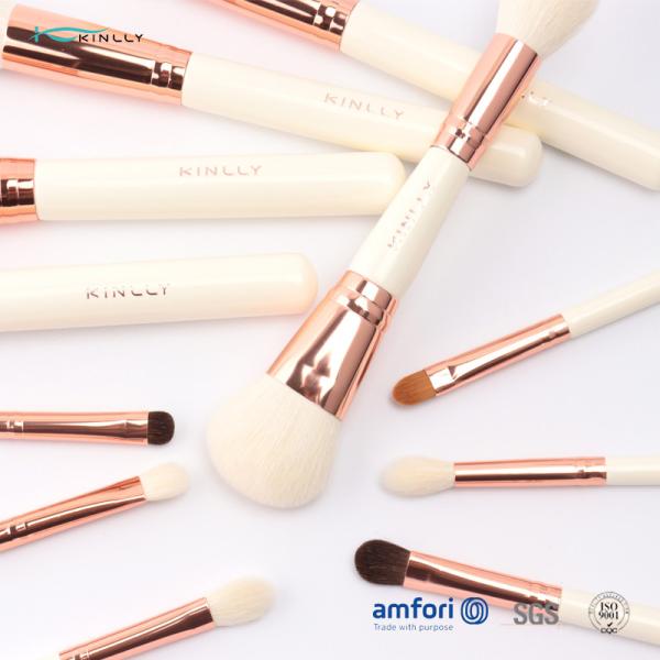 щетка макияжа волос сияющих алюминиевых ferrules 13pcs естественная