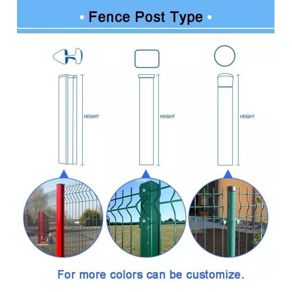 Garden Metal 3D Bending Fence Panels Welded Wire Mesh Square Hole
