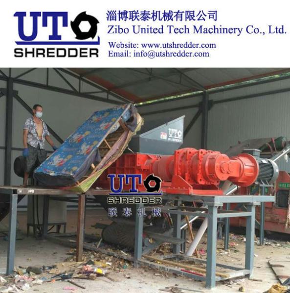 scarp bed shredder/ bed crusher/ double shaft shredder, waste furniture shredder, furniture crusher, wood crusher