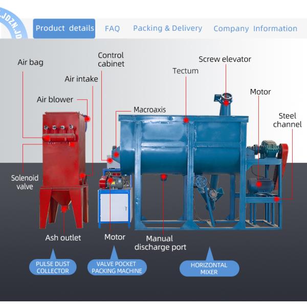 Food Powder Mixer Package Machine Production Line for Construction Line Carbon Steel