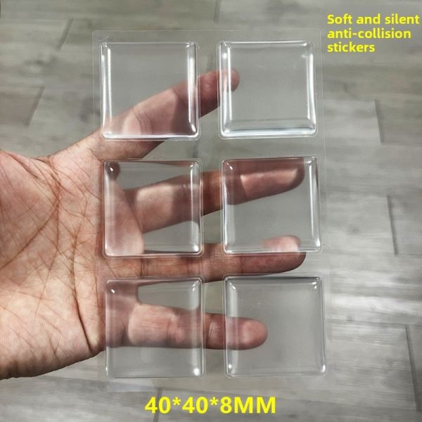 Table Cabinet Door Sticker Silent Anti-Collision Wall Sticker Household No-Trace Waterproof 2.5mm Thick Silicone Self-Adhesive