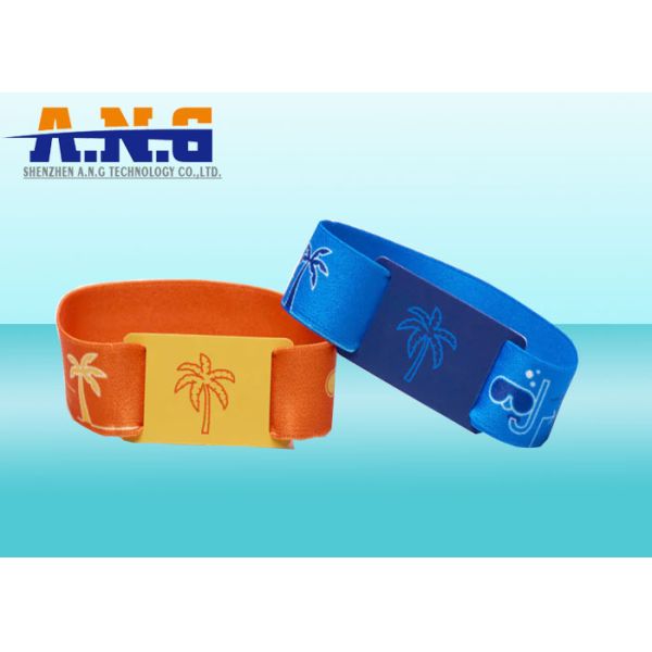 Durable Waterproof NFC Bracelet Fabric Elastic RFID Wristband for Hotel Resorts Cruises