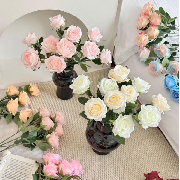 Artificial rose single, Valentine's Day home, wedding decoration, flower wall, artificial flower, artificial flower manufacturer wholesale