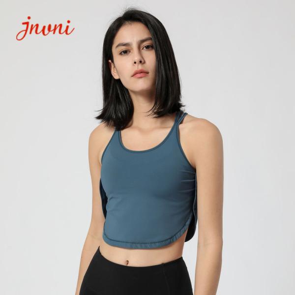 210gsm Lulu Open Back Activewear T Shirts Running Sports Yoga Fitness Vest T Shirt