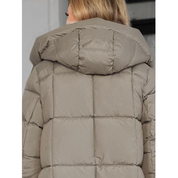 Washable Ankle Length Down Coat Duvet Extra Long Puffer Coat Womens