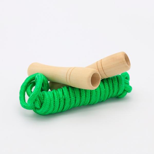 Jump Rope Wooden Handle and Colored Rope, Wooden Jump Rope for Kids and Adults