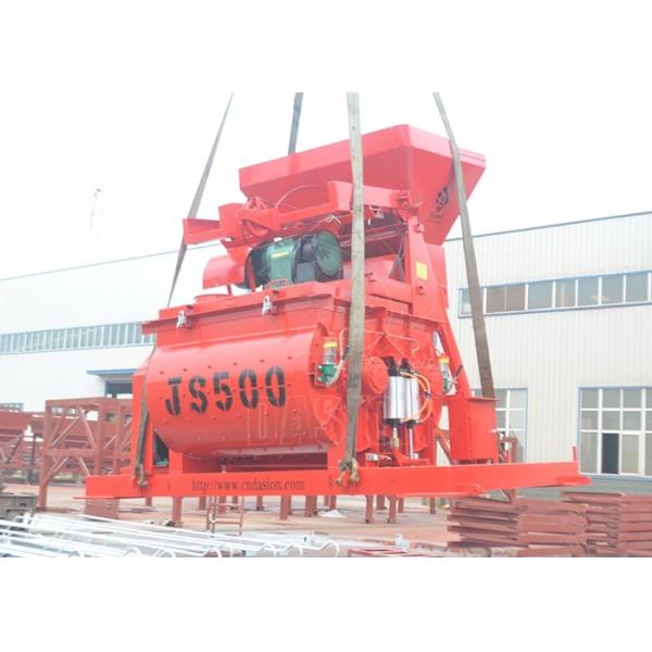 Twin Shaft Concrete Mixer Machine Dual Motor Single Axle Low Energy Consumption