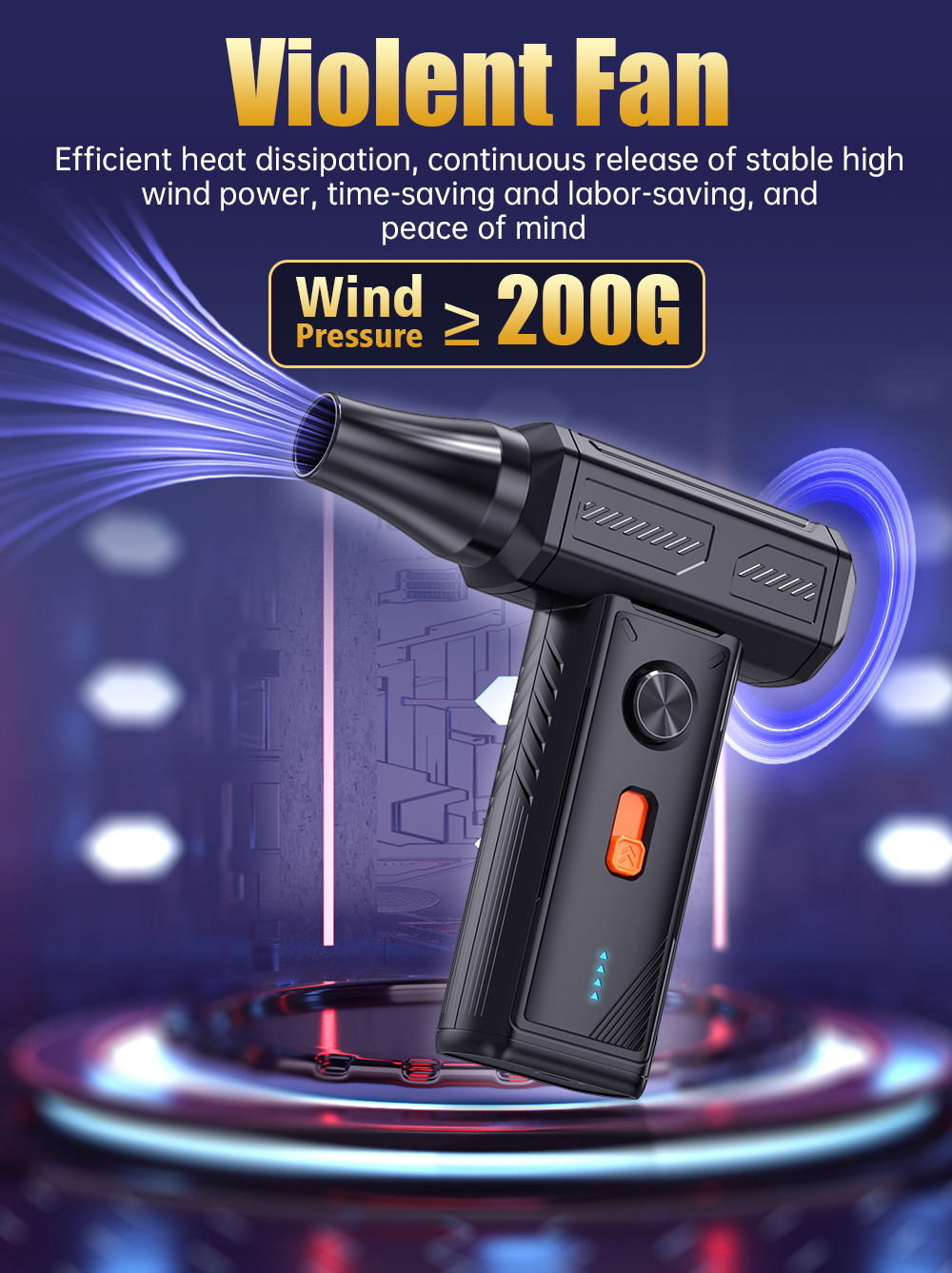 Portable Car Vacuum Cleaner USB Charging Solar Powered Handheld Mini Vacuum for Vehicle Interior