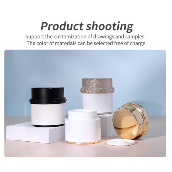 Contenedor de loción de plástico con tapa vacía para el cuidado de la piel para la crema solar 30G 50G Cosméticos para mujer Crema facial Botellas y frascos