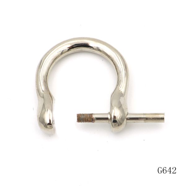 OEM ODM Screw D Ring Mirror Finish D Ring Buckle For Purse Bag Fittings